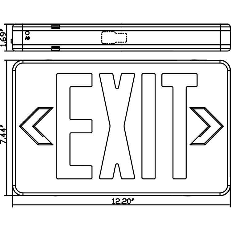 Amazon best sell UL cUL listed LED emergency warning light led hanging exit sign