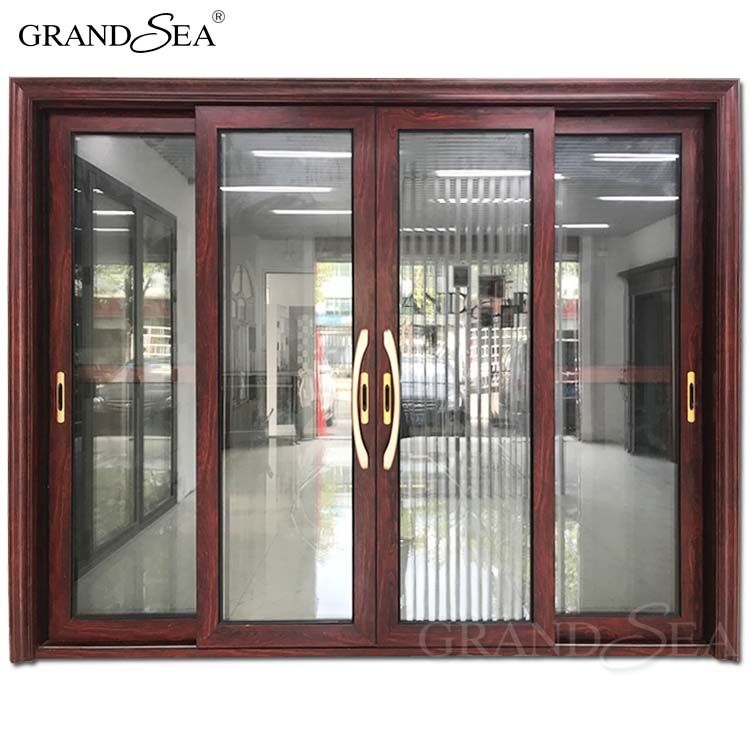 Luxury design heavy duty accordion door  3 trcks sound proof interior sliding door aluminium windows