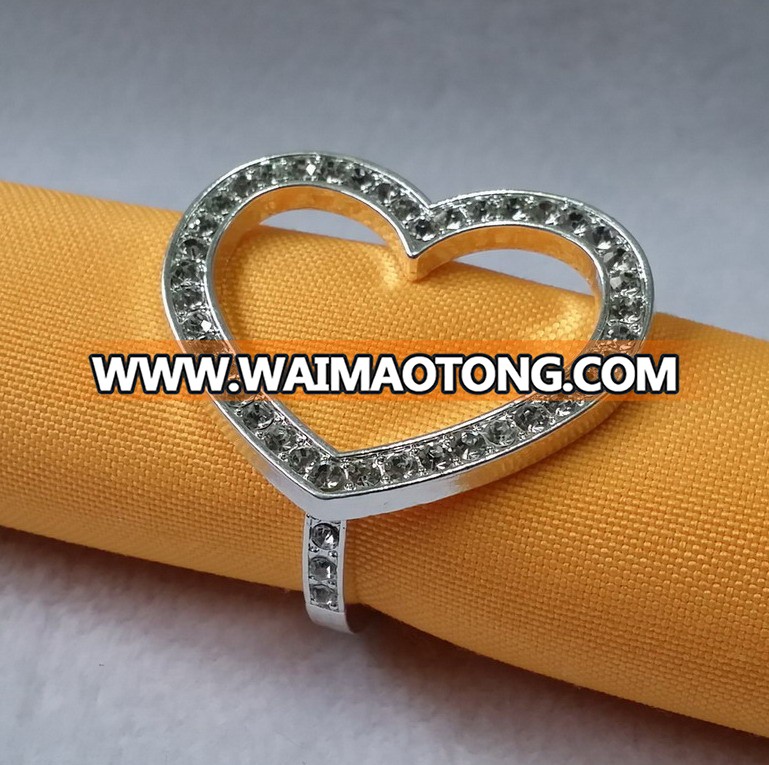 bulk cheap heart napkin ring for wedding ,wedding favor