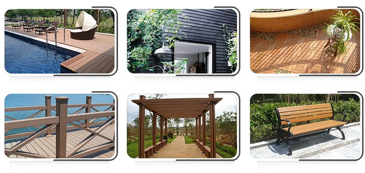 Eco-friendly wood plastic composite landscape timbers for outside use