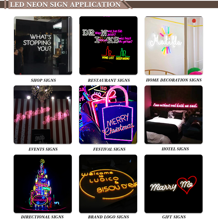 Custom led indoor and outdoor digital neon signage with good quality