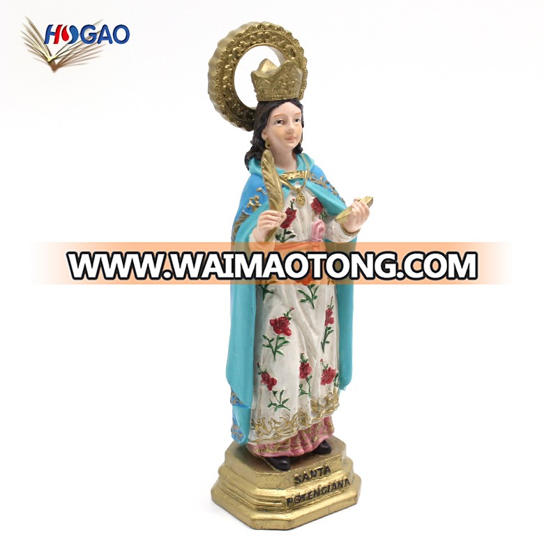 Wholesale ornament decor gift idea OEM custom size church famous resin christmas woman statues