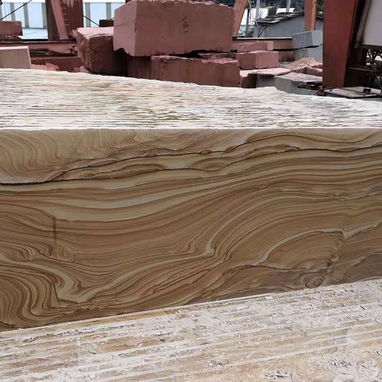 Natural Yellow Wood Veins Chinese Sandstone