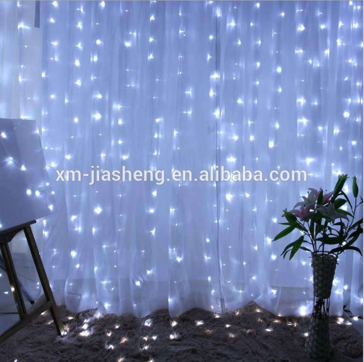 Hotsales 300 led 3*3m USB remote hard copper wire fairy icicle curtain light for Christmas,Decoration,window,wedding,hotel