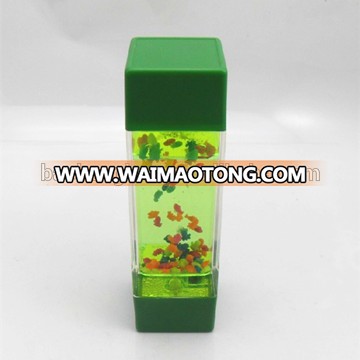 Factory price novelty crafts flowing colored liquid hour glass