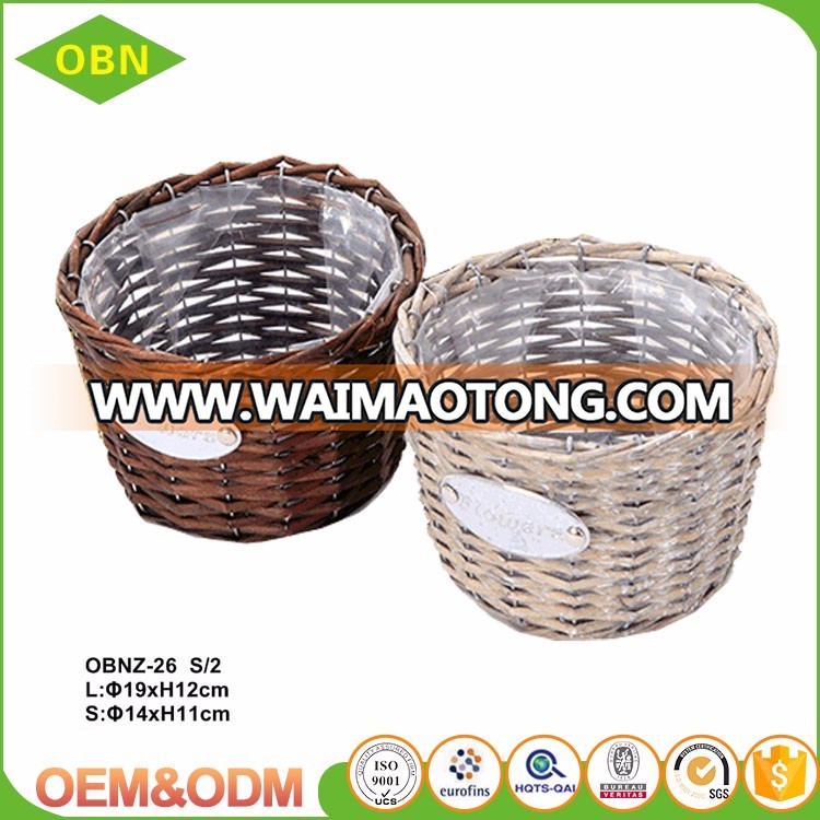 2017 fashionable wholesale cheap pure handmade custom wicker flower basket