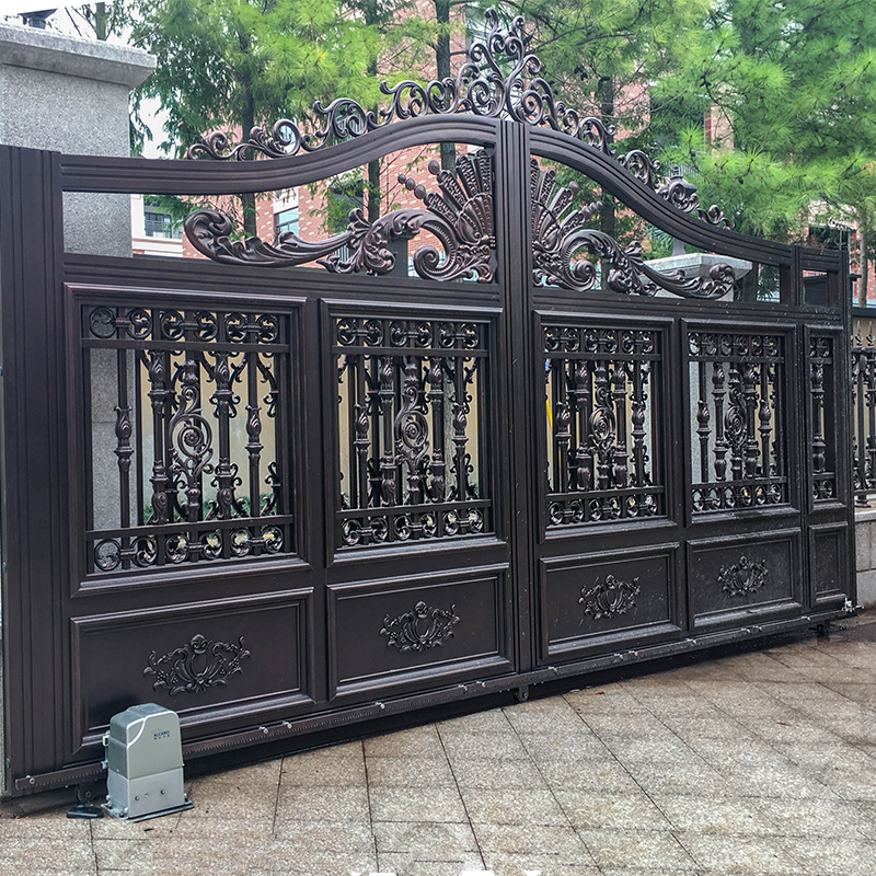 Galvanized steel trade guarantee environmental protection material plain wrought iron gate