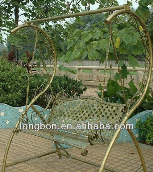 2013 Top-selling wrought iron swing design for garden