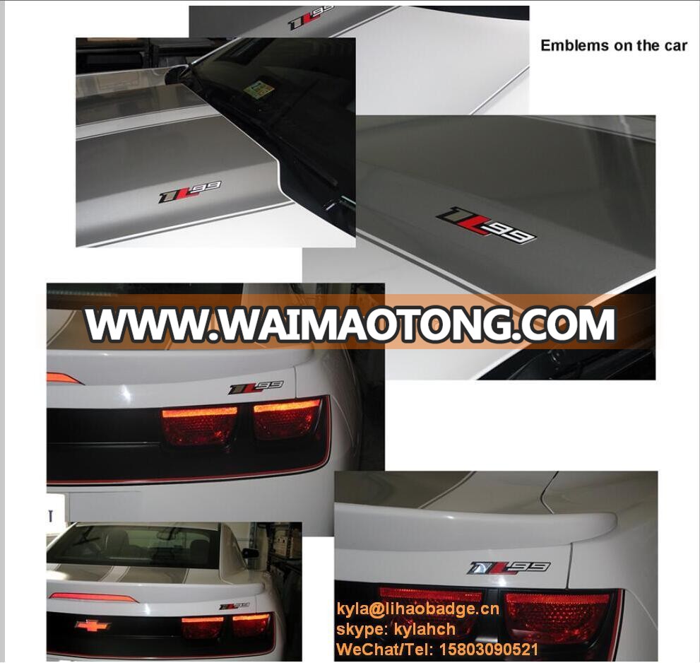 Quality custom made adhesive aluminum  embossed car nameplate