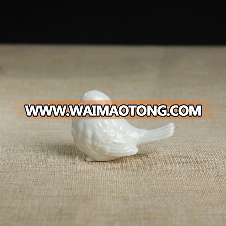 wholesale white ceramic ornamental bird