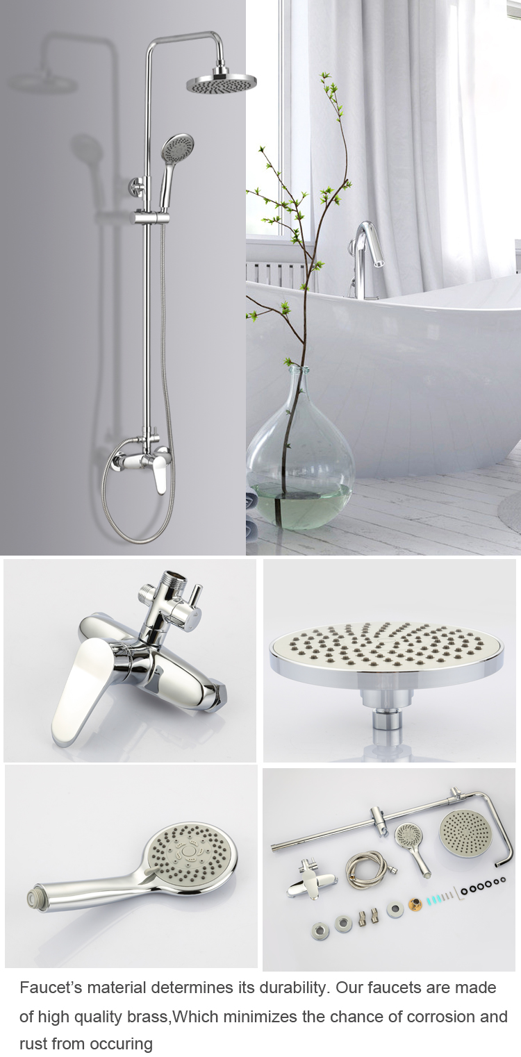 High quality rainfall bathroom bath and shower faucets, exposed rain shower set