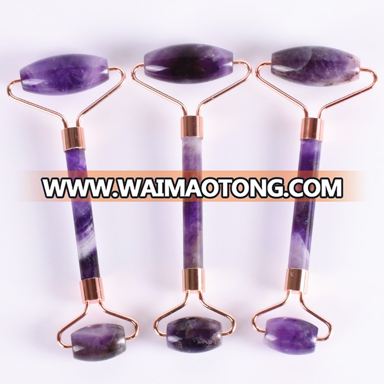 China Factory Amethyst Jade Roller Facial Beauty Roller For Face Slimming