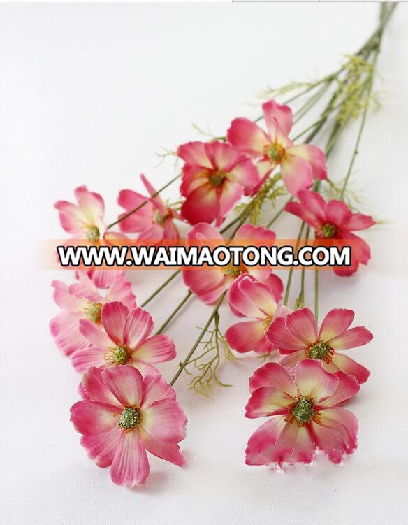 Beautiful color 3 heads artificial primrose flower for wedding