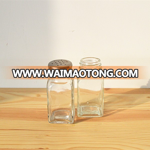 Glass Seasoning bottles spice glass bottle with metal screw caps