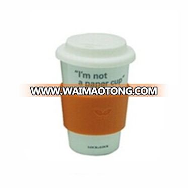 2017 Promotional gift Ceramic coffee Silicone mug with logo printing