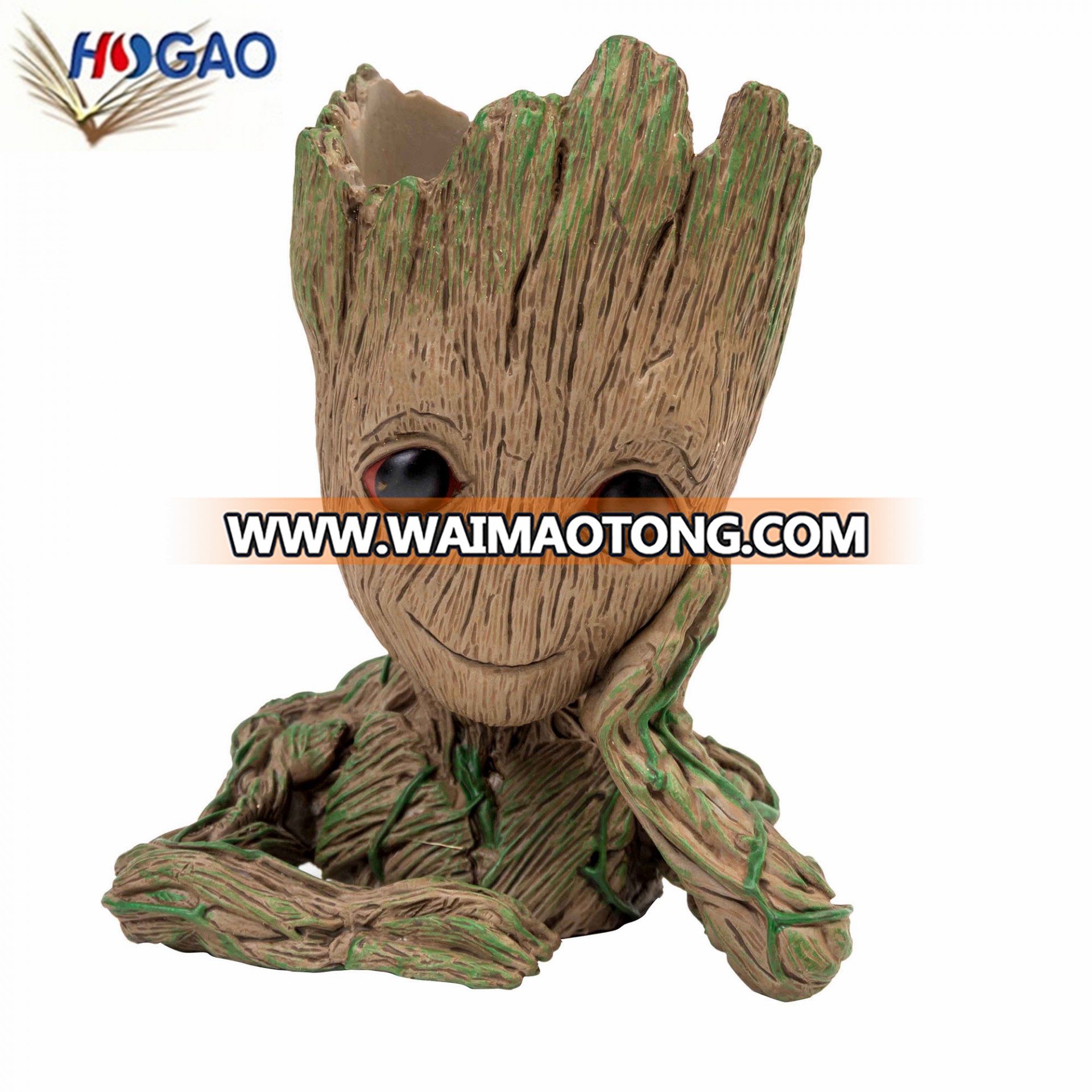 Hot selling Amazon Resin Garden Baby Groot Flowerpot Tree Monster Pen holder