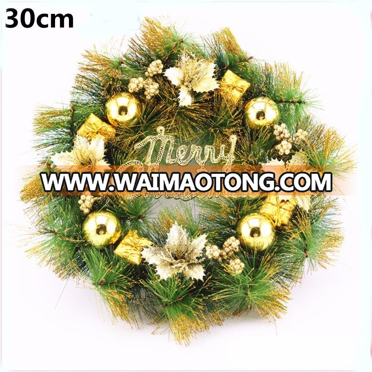 Factory customize different size 30cm,40cm,50cm,60cm pine needle decorative christmas garland