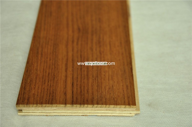 high quality square edged parquet Teak AB grade 2 layer flooring