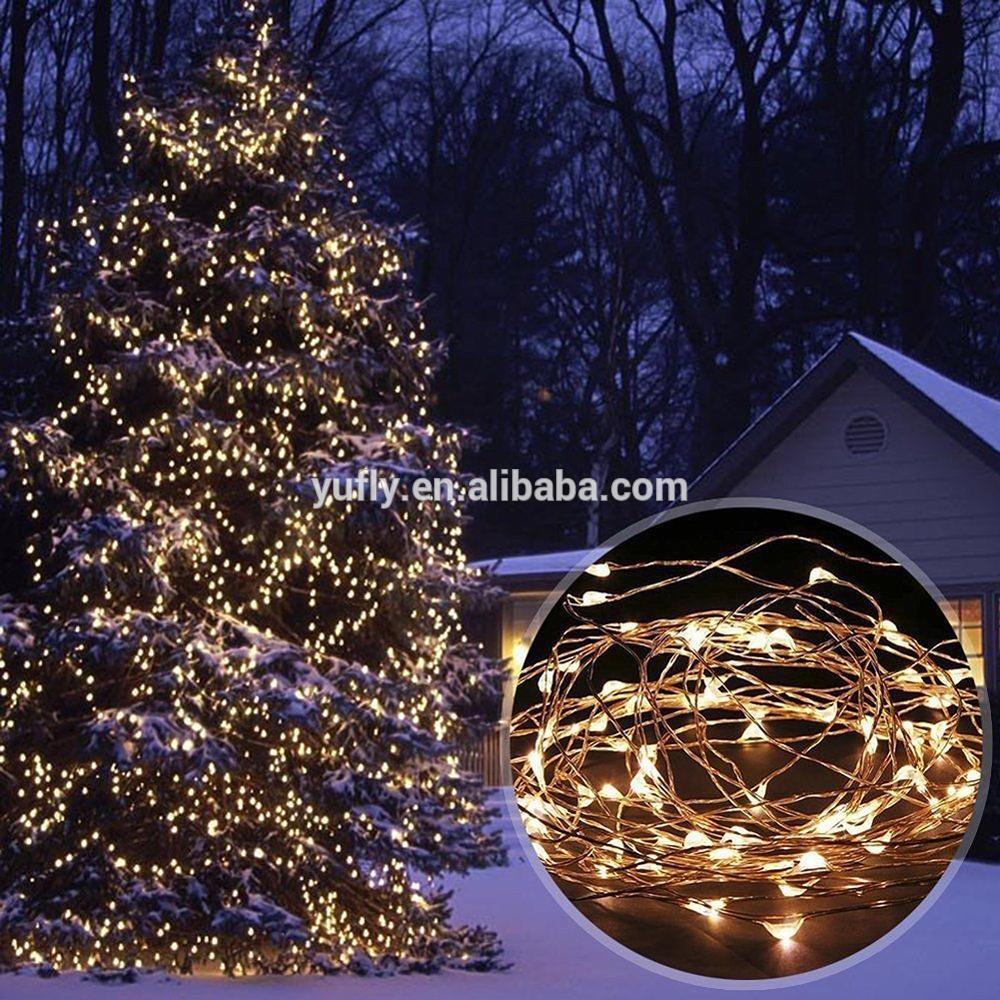 New LED String light 10M 5M 2M 3AA Battery Powered USB Copper Wire Outdoor Fairy