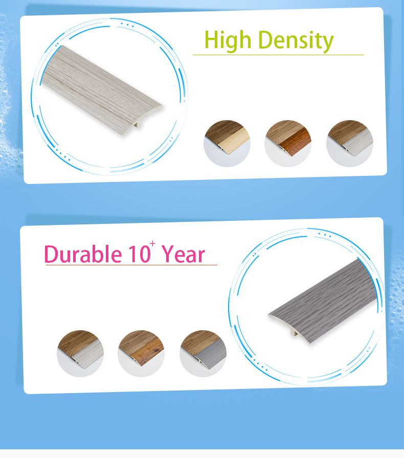 Apple Wood Flexible Floor Transition Pvc Flooring Reducer Profile