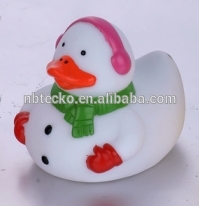 PVC Christmas bath duck deer design babies PVC tub floating duck toy