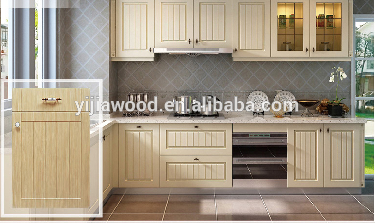 MDF cabinet doors faced by PVC