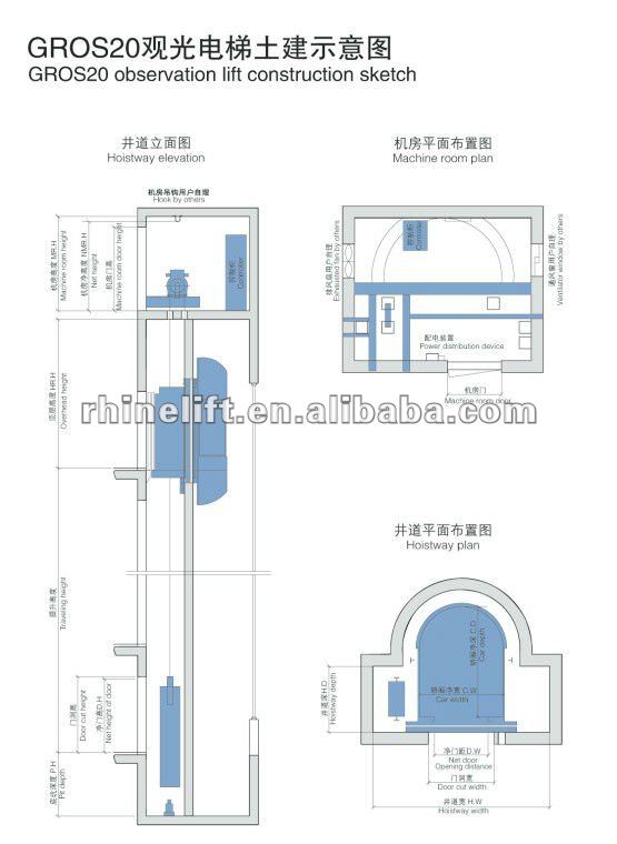 Observation elevator lift