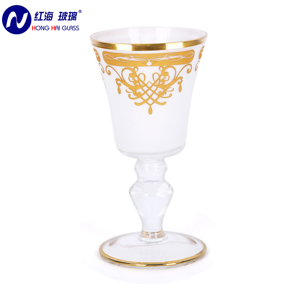 China Manufacture of Eco-friendly Handmade Tea Cup Sets  and White Glass with Real Gold of Arabic Tea Cup Set