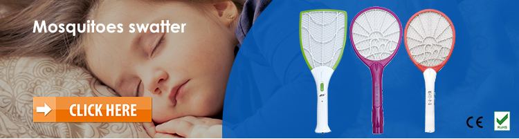 Rechargeable Mosquito Hitting Swatter electrical insect killer bat with LED lamp