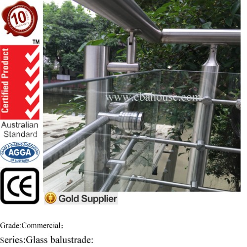 Closed balcony glass safety fence panels decorative garden fencing with galvanized steel balustrades