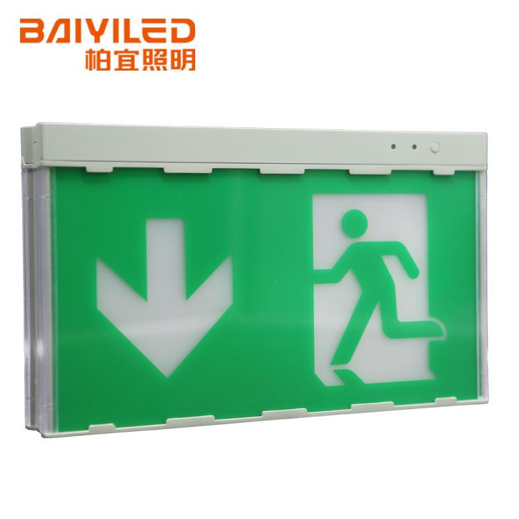 Factory price Automatic Box Battery Rechargeable Light Backup Way Out Exit Sign