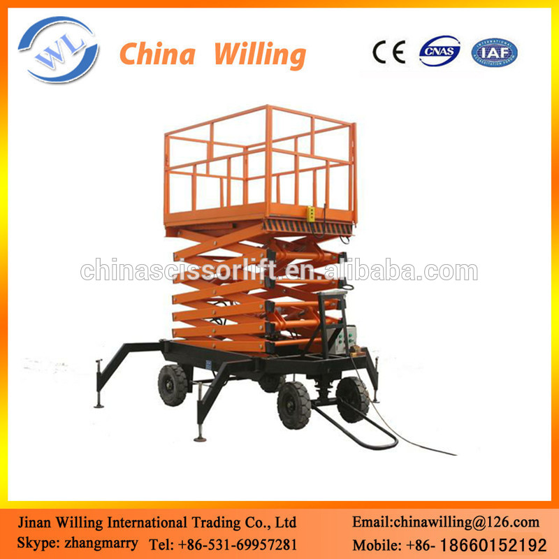 15m Hydraulic mobile scissor lift platform for wheelchair