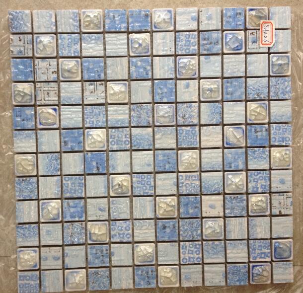 Home wall decoration choice 48x48mm porcelain mosaic