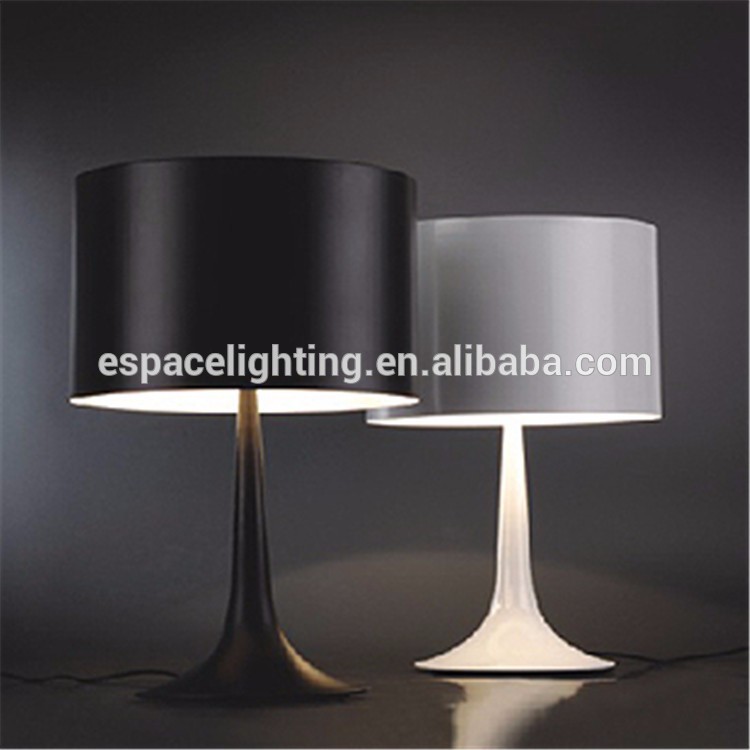 Modern aluminum hotel table lamp for bedrooms