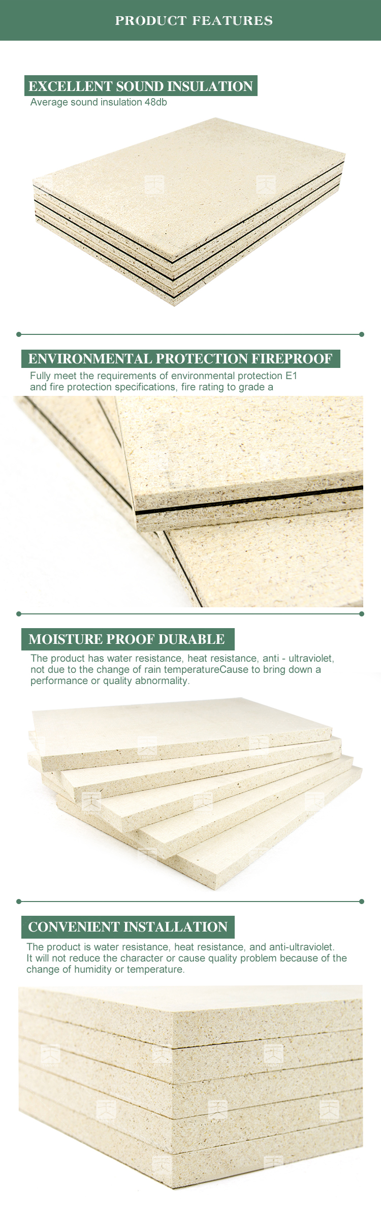 TianGe Sound Insulation Materials Soundproof Panel Foam Sponge Sound Insulation For Walls/Floor