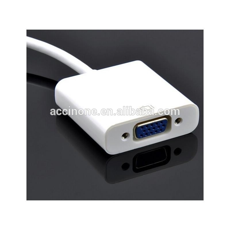 Male to Female Thunderbolt Mini DisplayPort DP to VGA Cable Adapter Converter For Macbook Pro Air iMac Mini