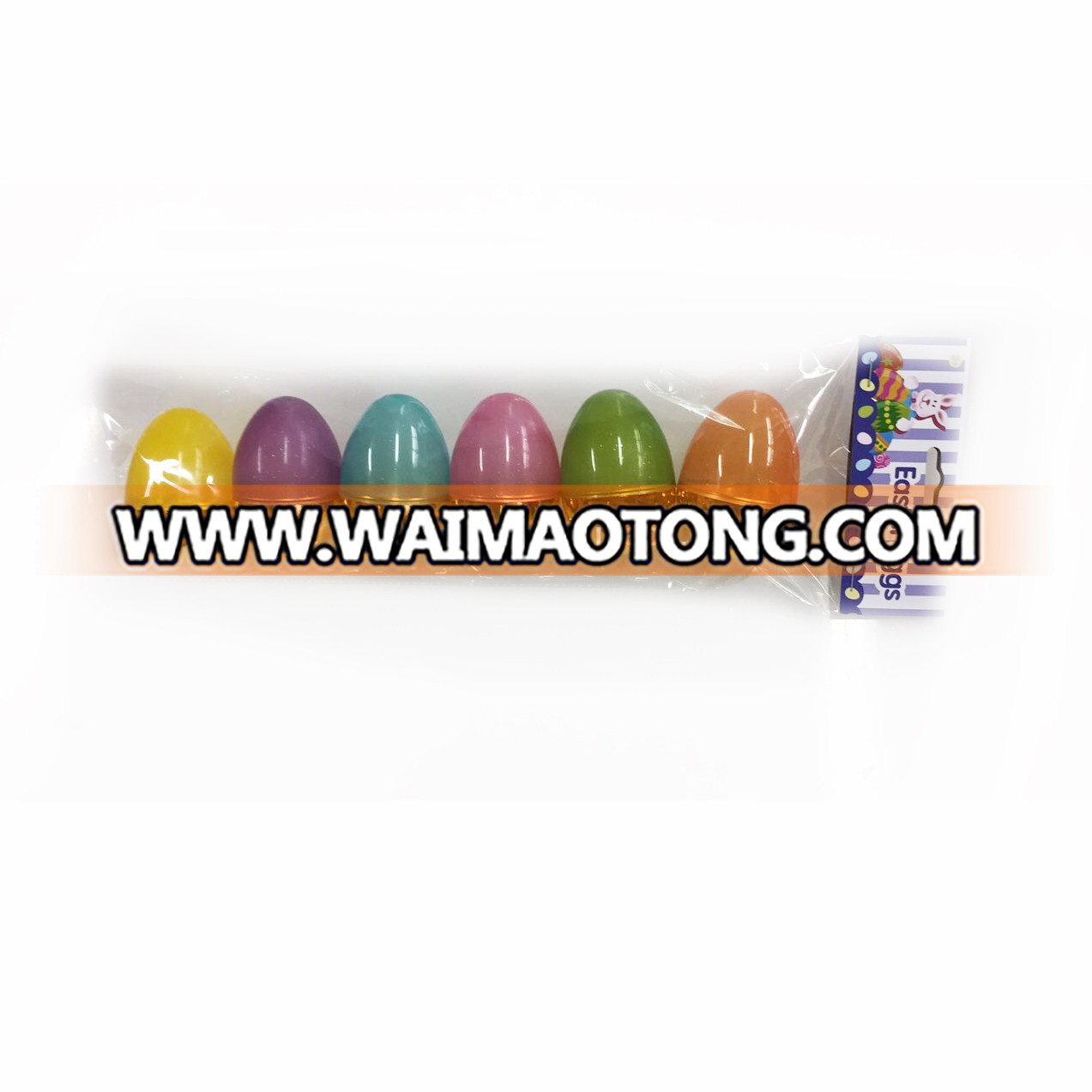 2019 New Design:Plastic Clear Egg with Metallic-Colorful glitter eggs