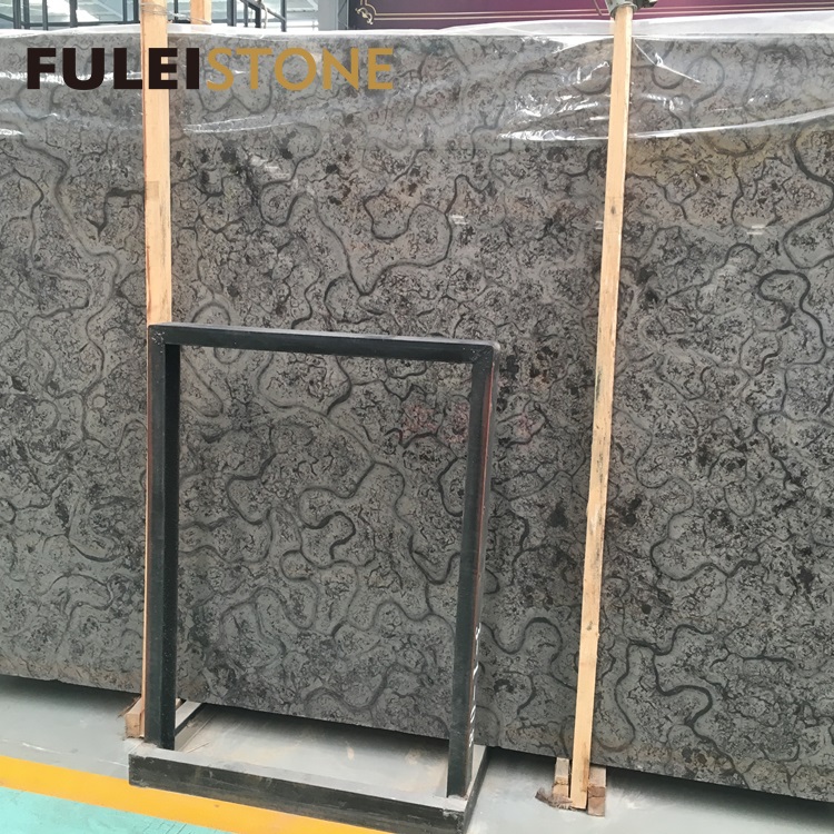 Natural Polished Slab Classical Grey Marble for Home and Project Tiles