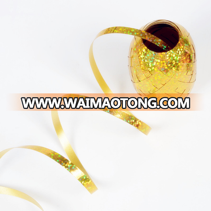 Hot Sale High Quality Colorful Gold Silver Rose Gold Foil Ribbon for Party Decoration and Wedding Party