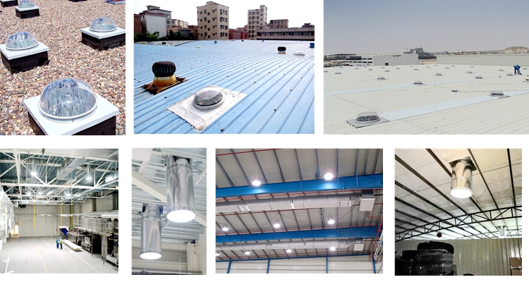 EPS Sandwich Panel roof using sun tunnel skylight, flat roof sun tunnel skylights