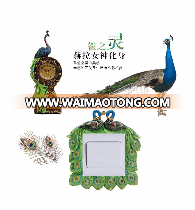 Roogo Thailand peacock switch sticker home decor