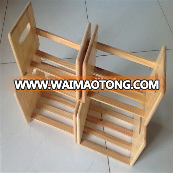 Adjustable Wooden Book Stand Display Rack for Office Table