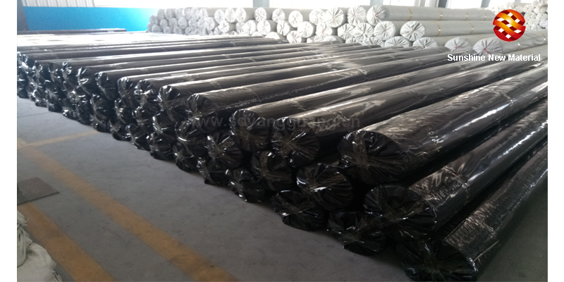 50KN fiber glass geogrid with pp nonwoven geotextile