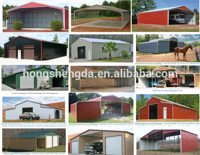 Can park two car color steel plate steel garage