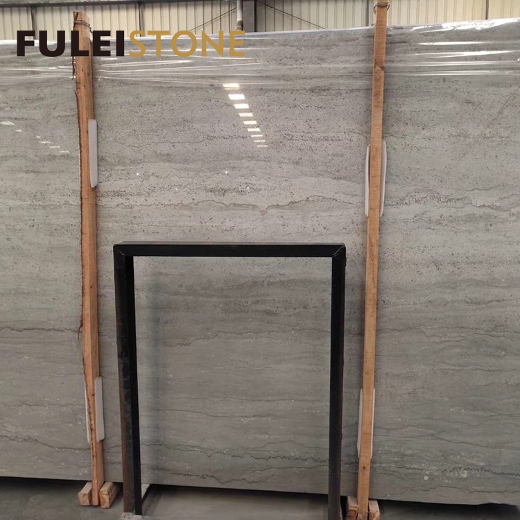 China Natural Polished Slab Elegant Grey Marble for Home and Project decoration