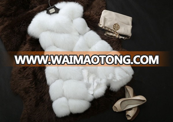 Ladies fashion faux fur vest mink fur coat