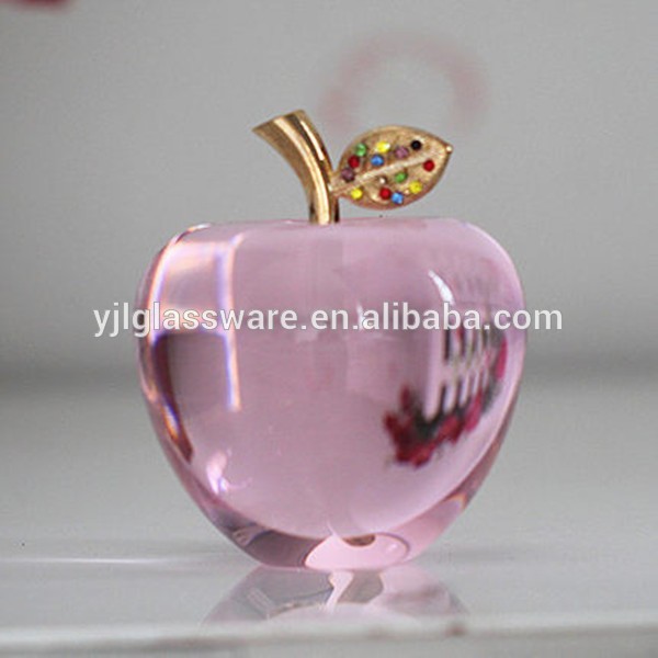 wholesale price K9 crystal glass apple valentine gift