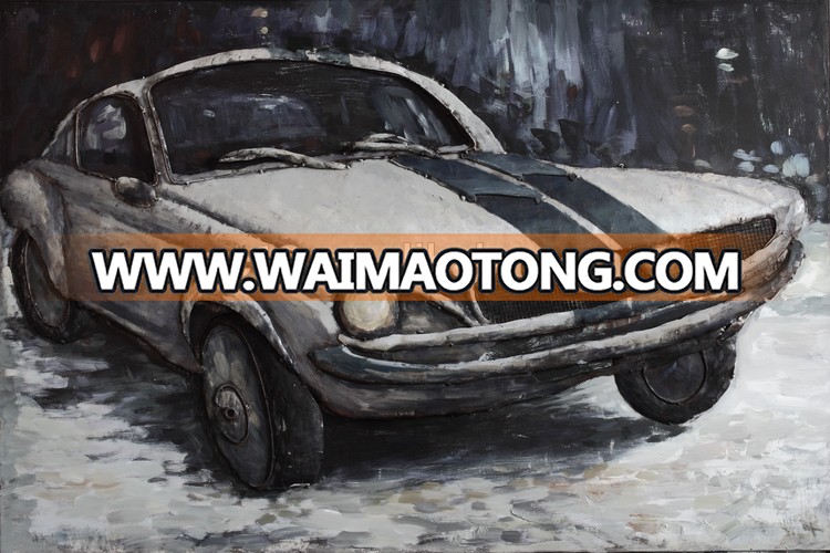 Famous classic racing car Painting For Art Decor Original Metal cool 3D Metal wall painting