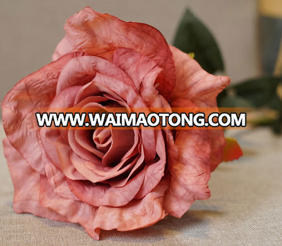 Hot sell simulated silk rose flowers for wedding