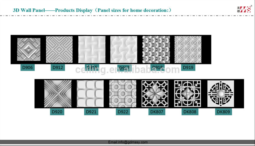 High Quality and Eco-friendly 3D Decorative Gypsum Wall Panel